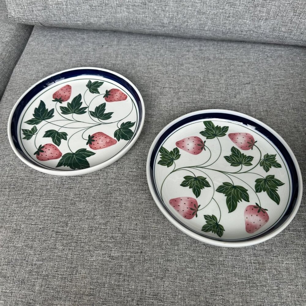DANSK Berries Strawberry Salad Plates Set of 2